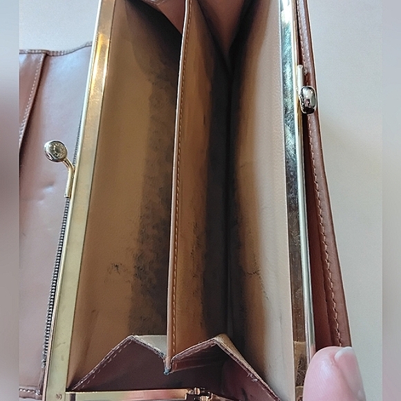 Celine Macadam Long Wallet Leather & Canvas Kisslock Section - Picture 14 of 17